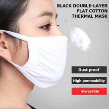 Load image into Gallery viewer, 1pc Cotton Two-layer Mouth Mask Dustproof Reusable Washable Mask Men Women Breathable Earloops Face Mask for corona virus
