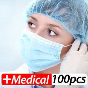 anti Corona Virus COVID-19 Surgical Mask 3-Ply PM2.5 Nonwoven Disposable Elastic Mouth Soft Breathable Face Mask hot