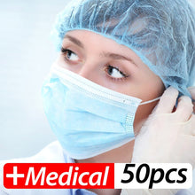 Load image into Gallery viewer, anti Corona Virus COVID-19 Surgical Mask 3-Ply PM2.5 Nonwoven Disposable Elastic Mouth Soft Breathable Face Mask hot
