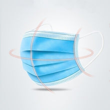 Load image into Gallery viewer, 20pcs Blue Disposable 3 Layers Dustproof Mask Antivirus Mask Refusal to infect new virus Corona Virus Disease 2019
